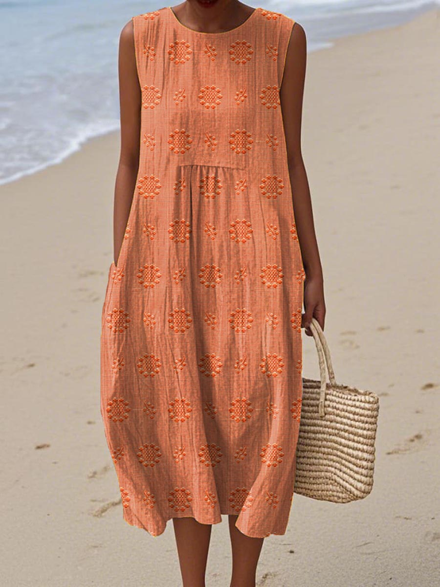 Künstlerisches Strandkleid.