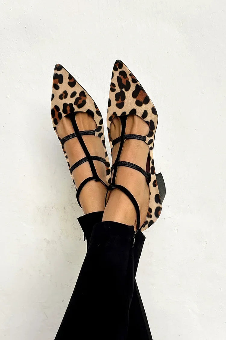 LUDOVICA | BALLERINEN IM ANIMALIER-LOOK MIT RIEGELN