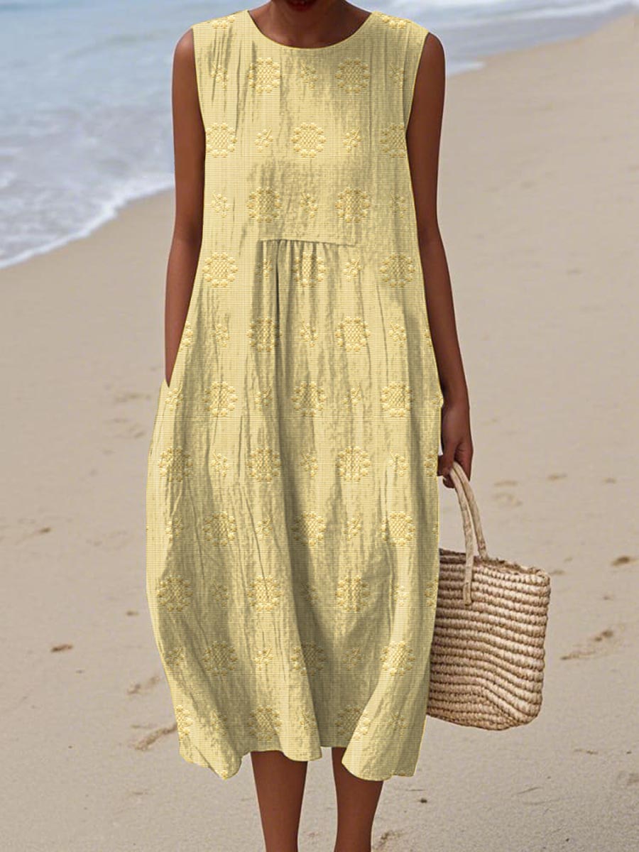 Künstlerisches Strandkleid.