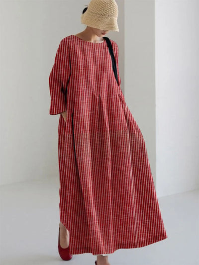 OLIVIA™ | Vintage Kleid mit lockeren Streifen