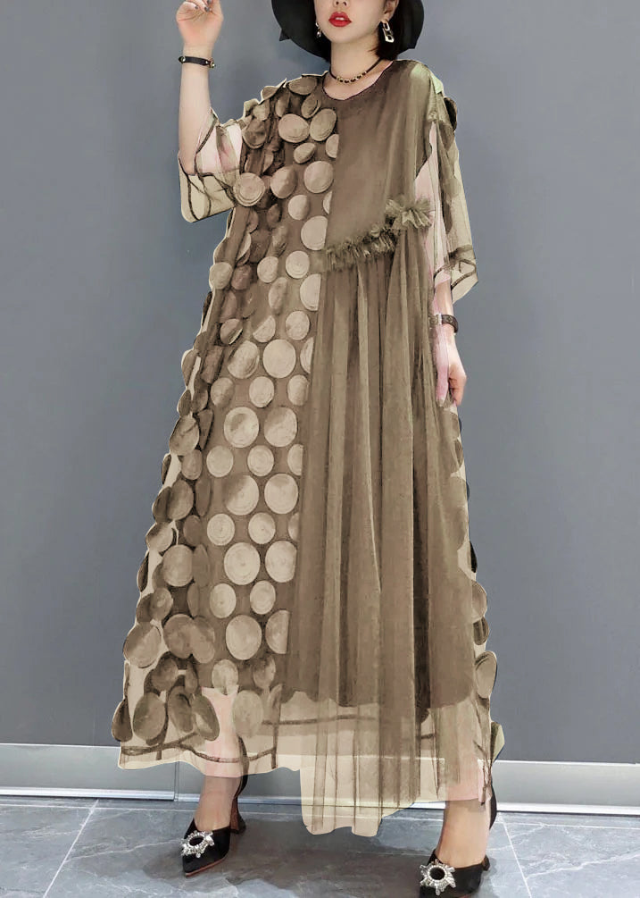 Asymmetrisches Tüll-Abendkleid