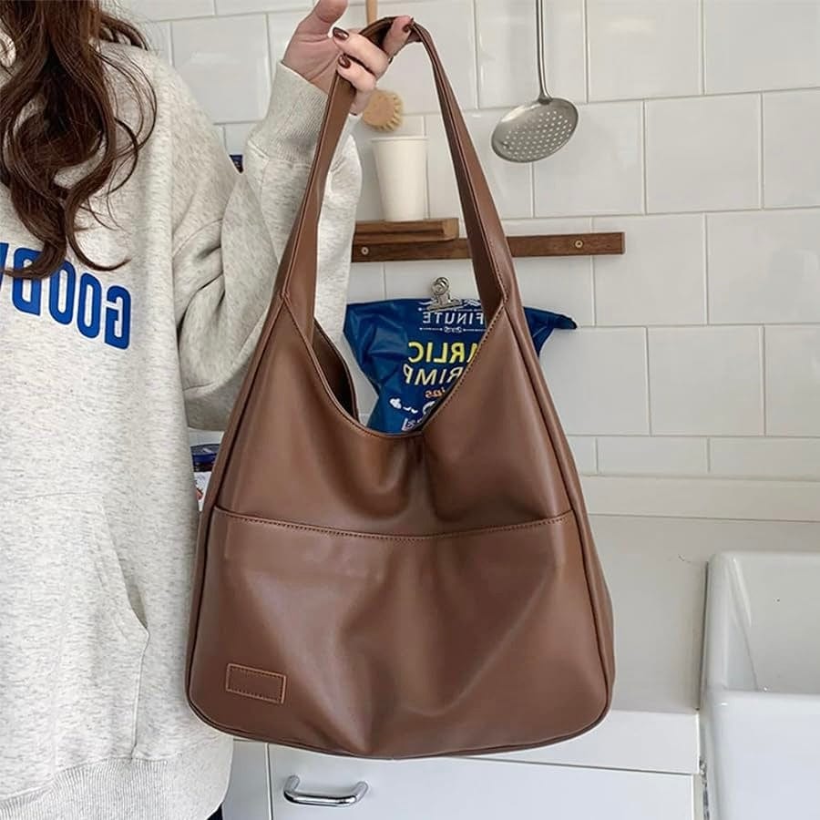 Minimalistische Ledertasche für die Schulter