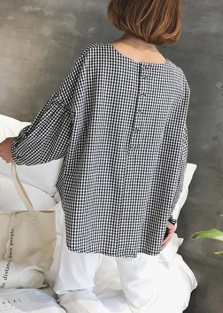 Asymmetrische Baumwollbluse im französischen Stil