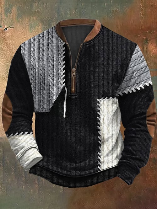 Casual Pullover mit halbem Kragen