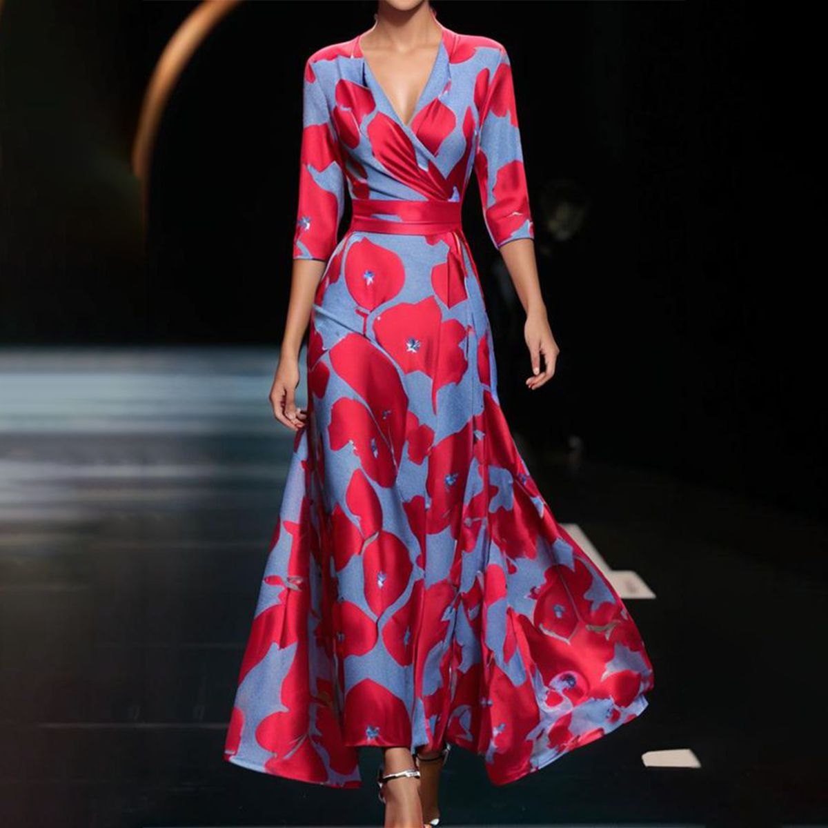 Béatrice | Kleid mit V-Ausschnitt