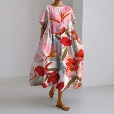 ISLA™ | Sommerliches Blumenkleid mit V-Ausschnitt