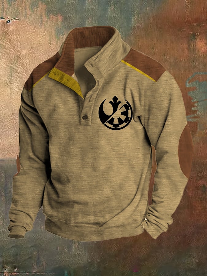 Fleece-Pullover mit hohem Kragen