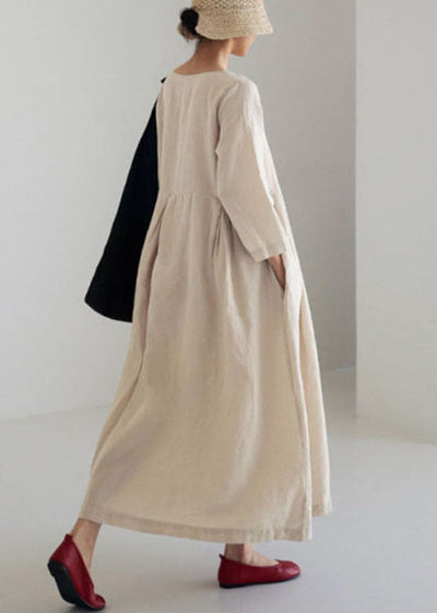 Patchwork-Kleid aus Baumwolle mit Taschen