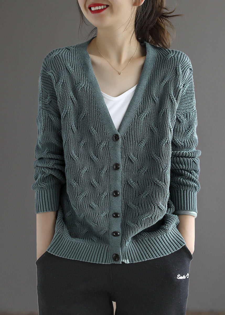 Blauer Cardigan mit elegantem V-Ausschnitt