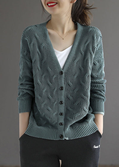 Blauer Cardigan mit elegantem V-Ausschnitt