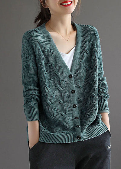 Blauer Cardigan mit elegantem V-Ausschnitt