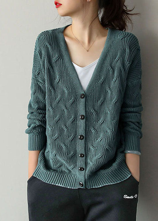 Blauer Cardigan mit elegantem V-Ausschnitt