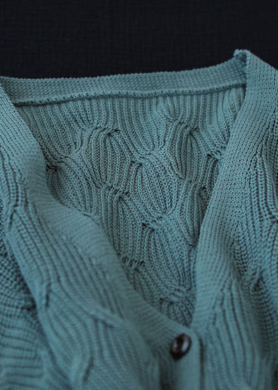 Blauer Cardigan mit elegantem V-Ausschnitt