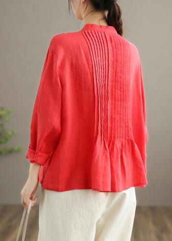 Leinen-Tunika-Bluse für Frauen