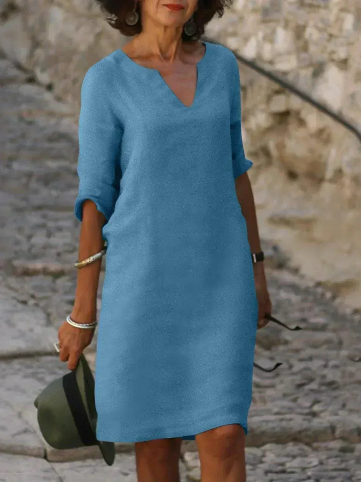 Beatrice™ | Elegantes Kleid mit Raffinierter V-Ausschnitt