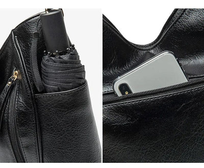 Stylische Schultertasche aus Leder