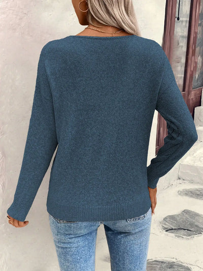 Blythe | Lässiger Pullover mit V-Ausschnitt
