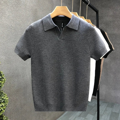 Atmungsaktives Strick-Polo-Shirt
