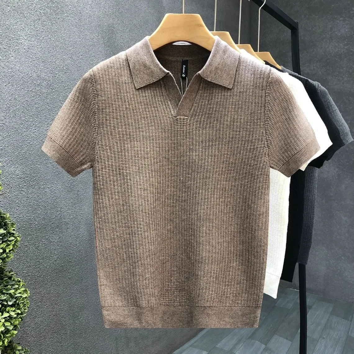 Atmungsaktives Strick-Polo-Shirt