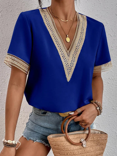 Davina | Elegante Bluse mit luxuriösen Spitzendetails