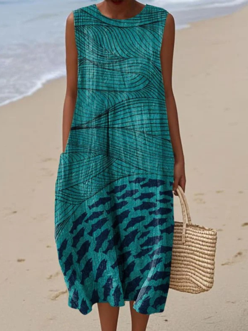 Künstlerisches Strandkleid.