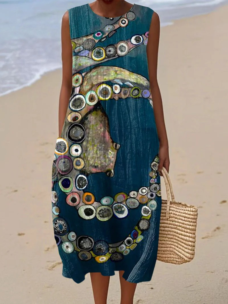 Künstlerisches Strandkleid.