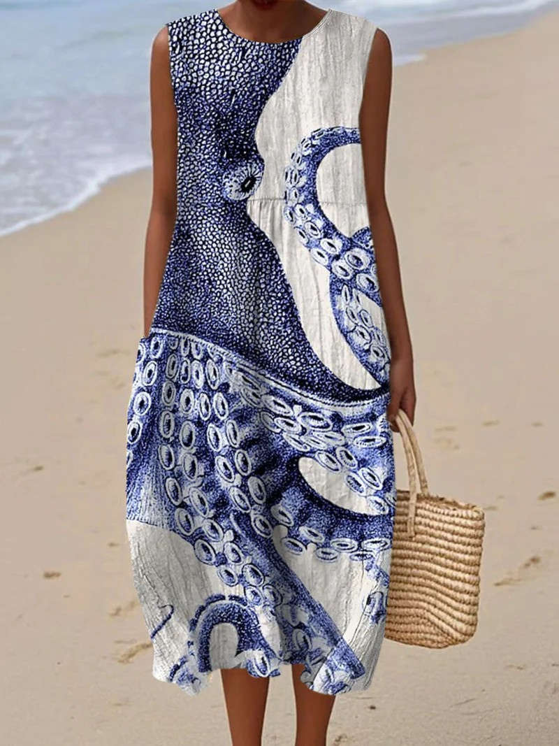 Künstlerisches Strandkleid.