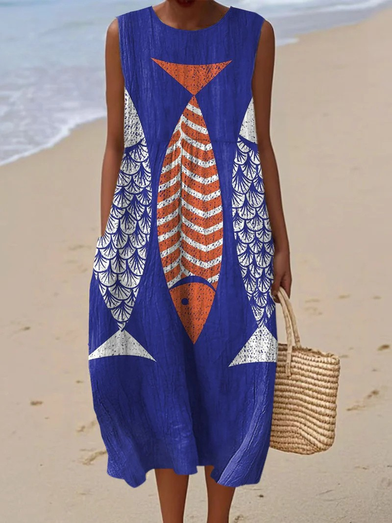 Künstlerisches Strandkleid.