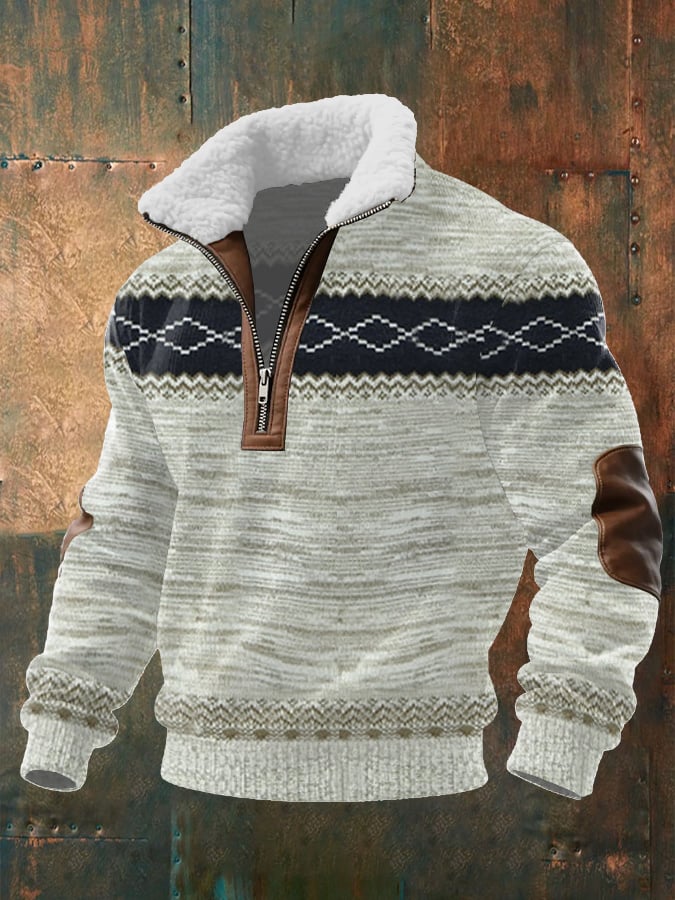 Lässiger Pullover mit Hemdkragen