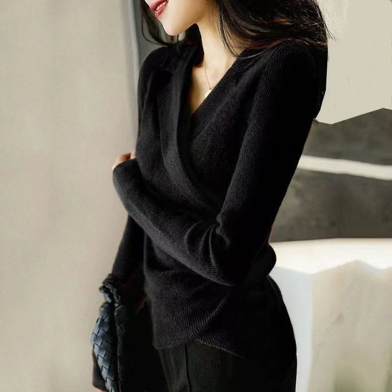 Asymmetrischer Herbstpullover