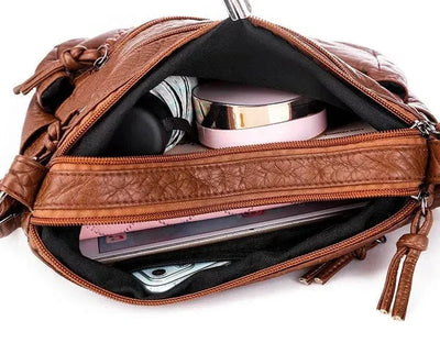 Elegante, weiche Lederhandtasche