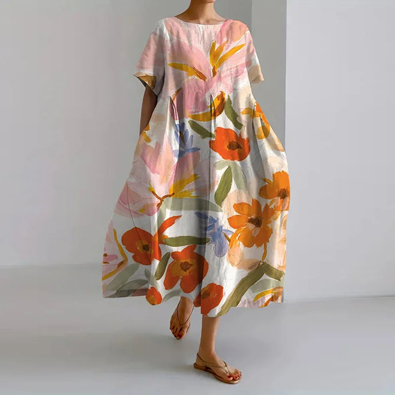 ISLA™ | Sommerliches Blumenkleid mit V-Ausschnitt