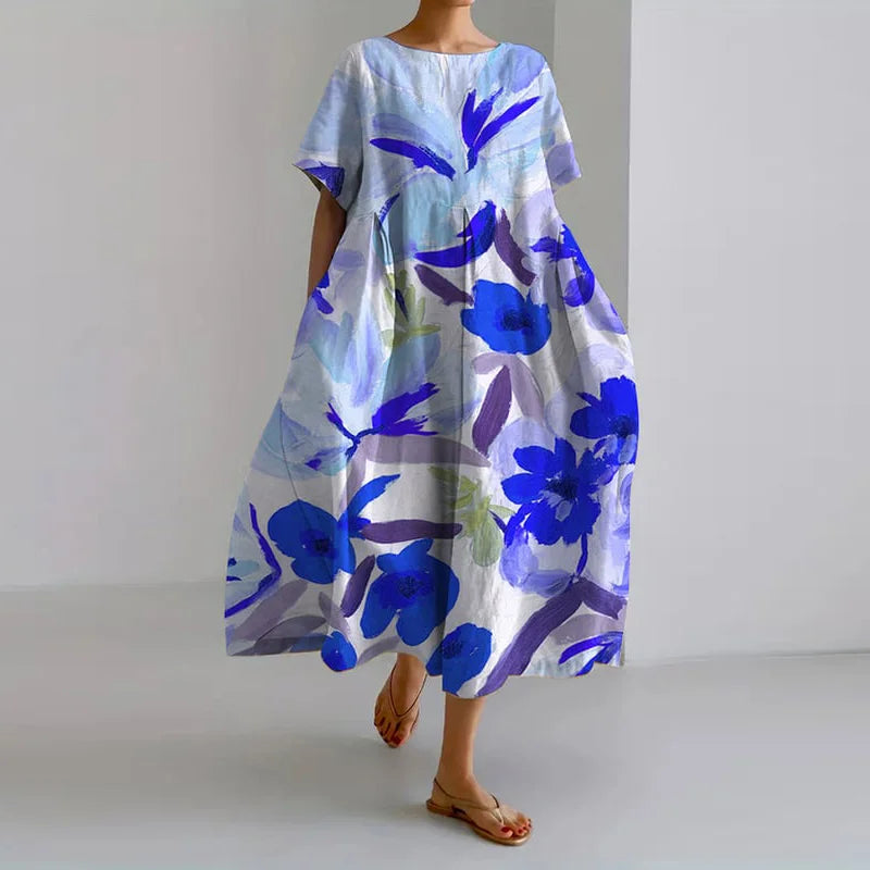 ISLA™ | Sommerliches Blumenkleid mit V-Ausschnitt