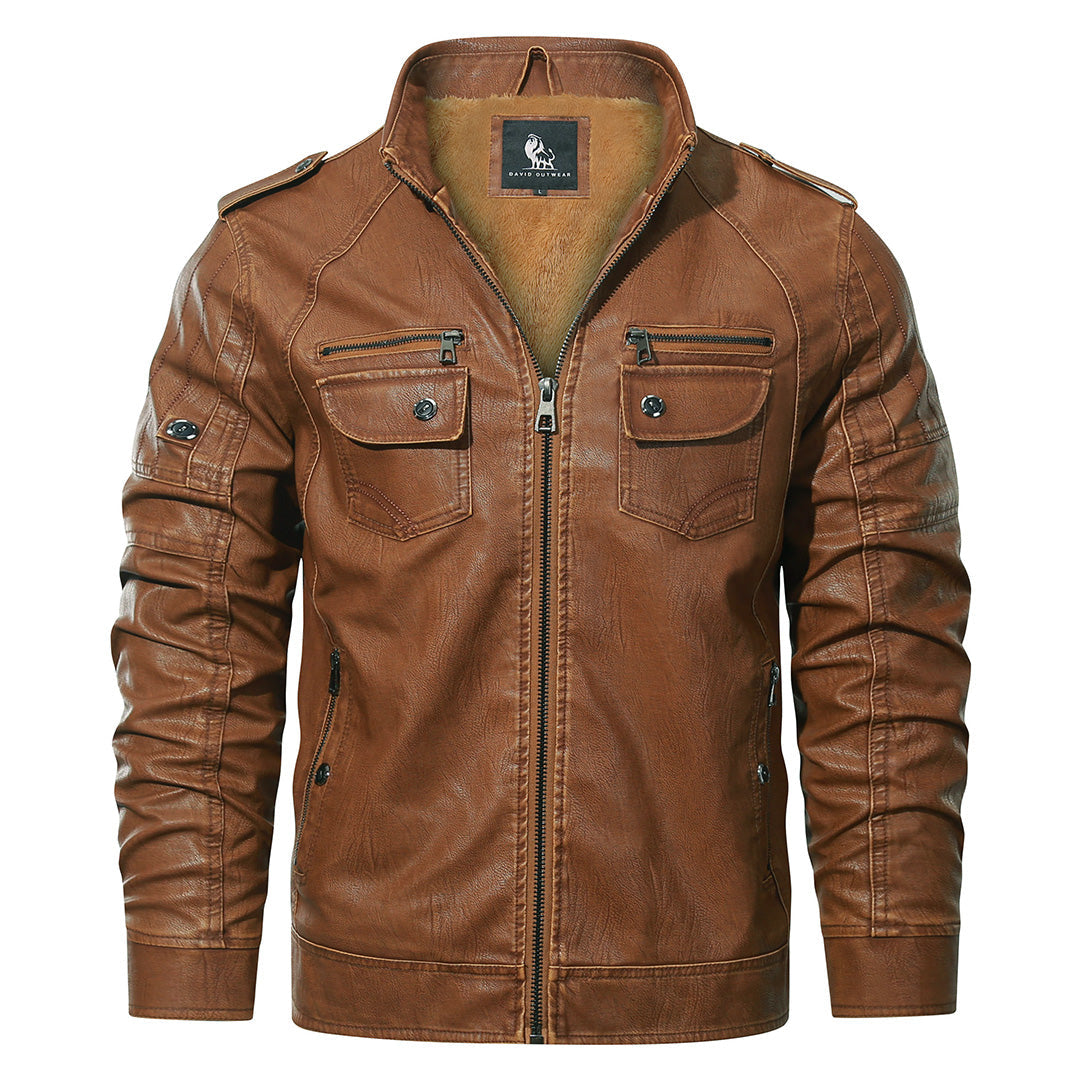 PU-Leder-Motorradjacke