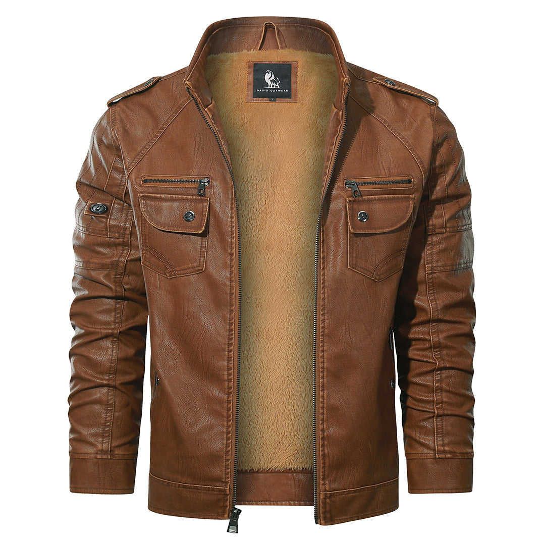 PU-Leder-Motorradjacke