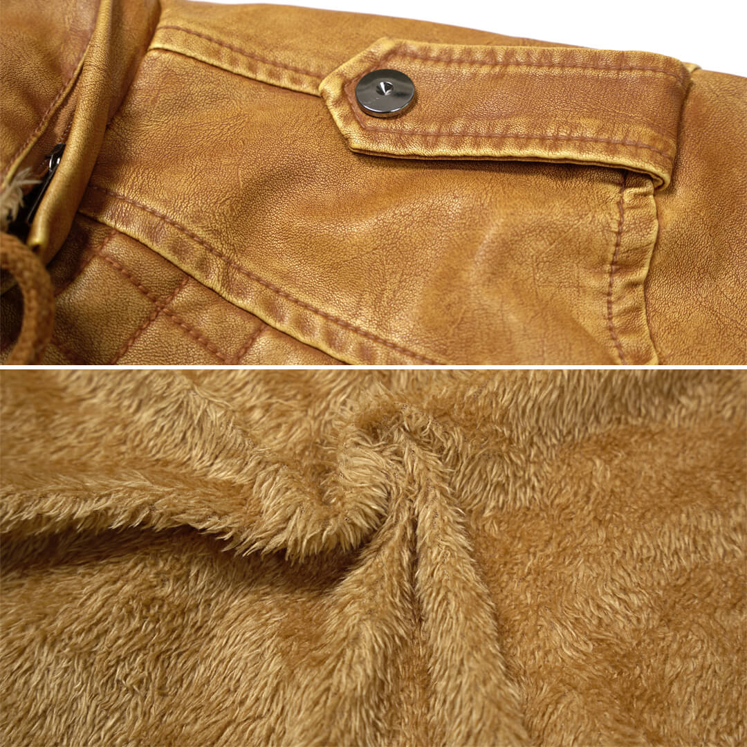 Städtische PU-Lederjacke