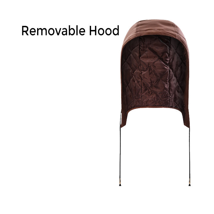 PU-Lederjacke mit Kapuze