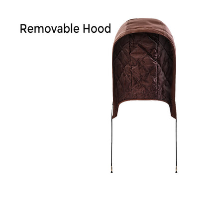 PU-Lederjacke mit Kapuze