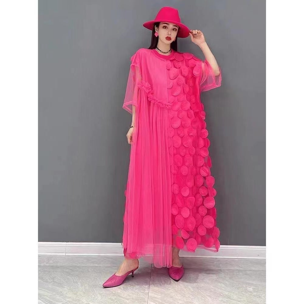 Asymmetrisches Tüll-Abendkleid