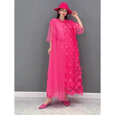 Asymmetrisches Tüll-Abendkleid