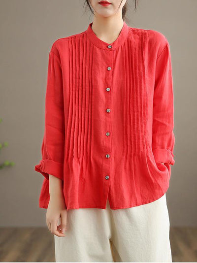 Leinen-Tunika-Bluse für Frauen