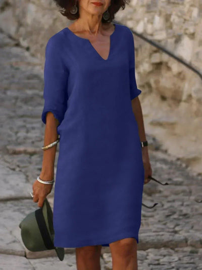 Beatrice™ | Elegantes Kleid mit Raffinierter V-Ausschnitt