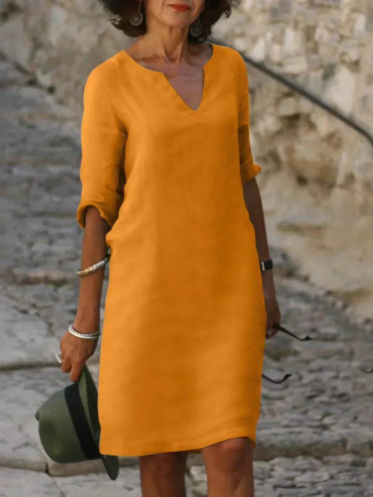 Beatrice™ | Elegantes Kleid mit Raffinierter V-Ausschnitt