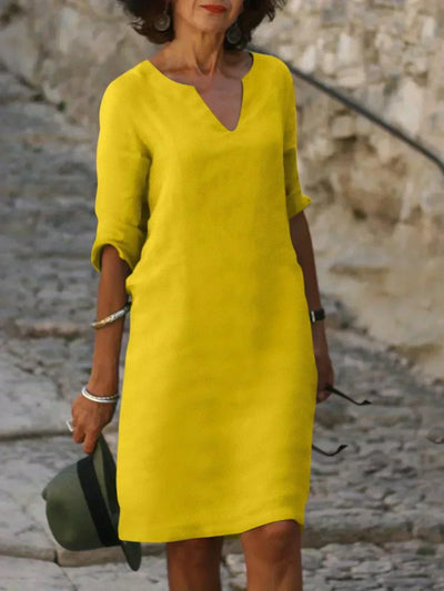 Beatrice™ | Elegantes Kleid mit Raffinierter V-Ausschnitt