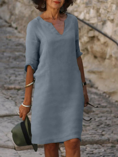 Saoirse | V-Ausschnitt Kleid mit Bauchbedeckung