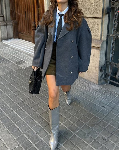 Fashion Joker Wollmantel