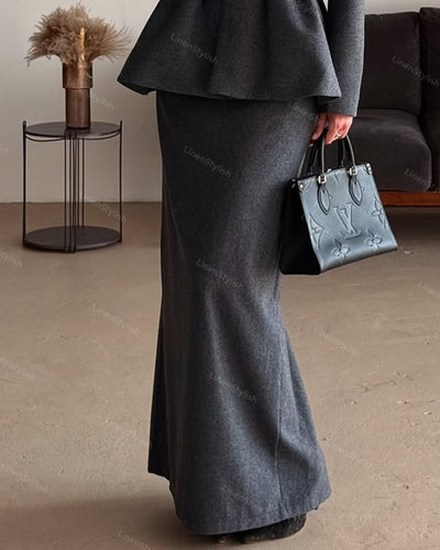 Anpassungsfähiges Set aus Jacke und Rock